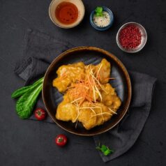 Свинина в кляре в апельсиновом соусе